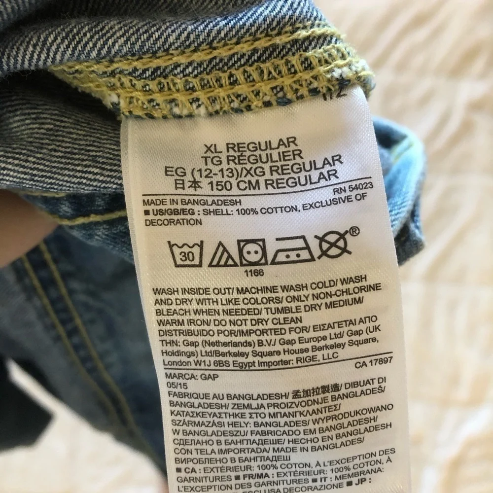 Gap Kids x ED Light Wash Patch Denim Jacket Girls